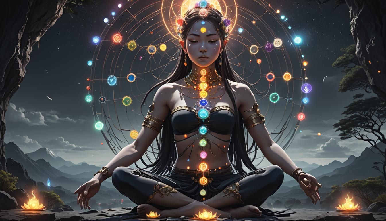 Mystical Chakras in 3D Anime Art