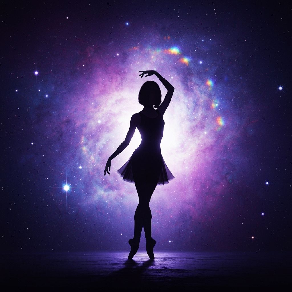 Ballet Dancer in Cosmic Nebula