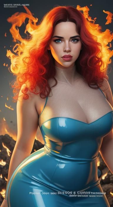 Magazine Cover Girl with Striking Features