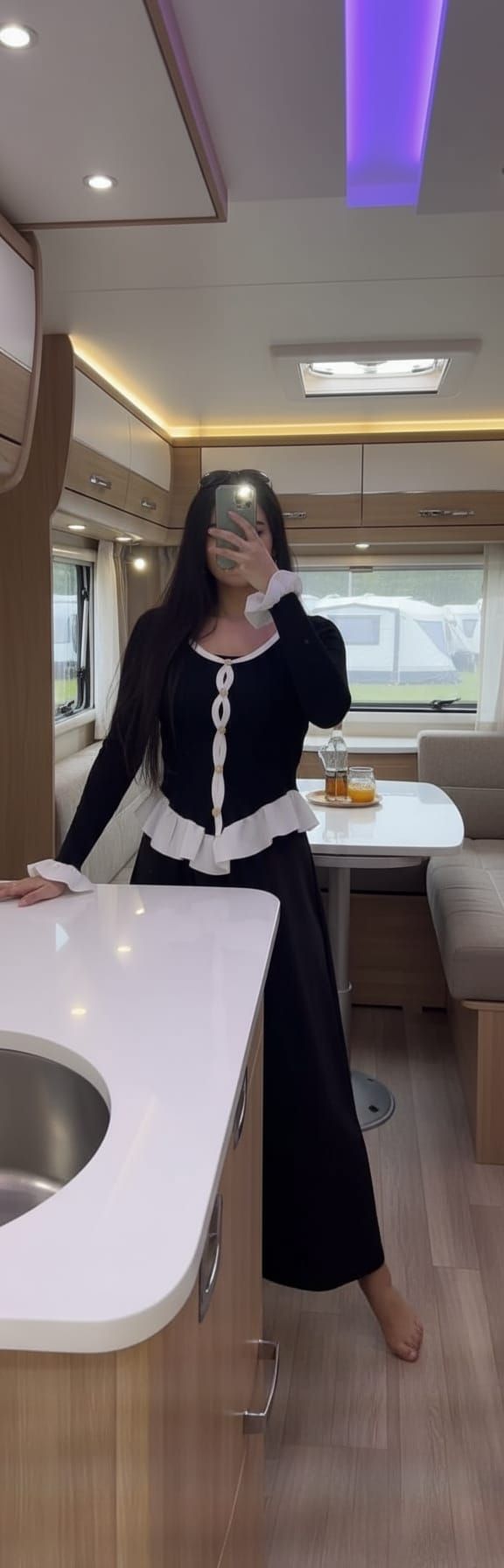 Man Posing Behind Tabbert Bellin Caravan