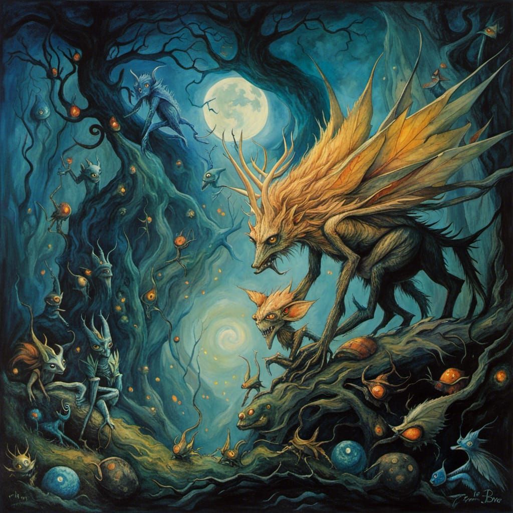 creatures, shadow , protectors seen in shadows, Tim Burton ,...