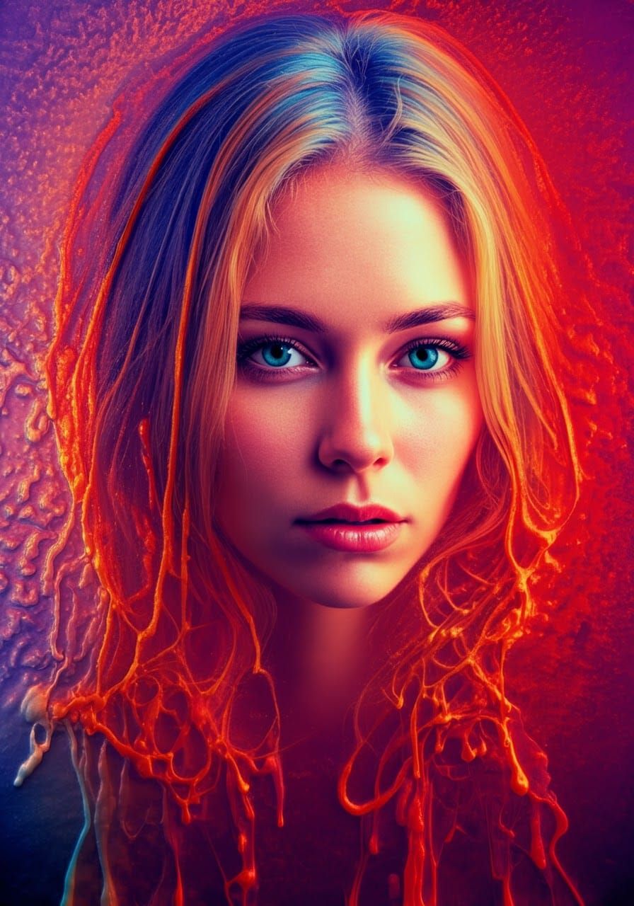 Dimensional Portrait in Glassprint Style