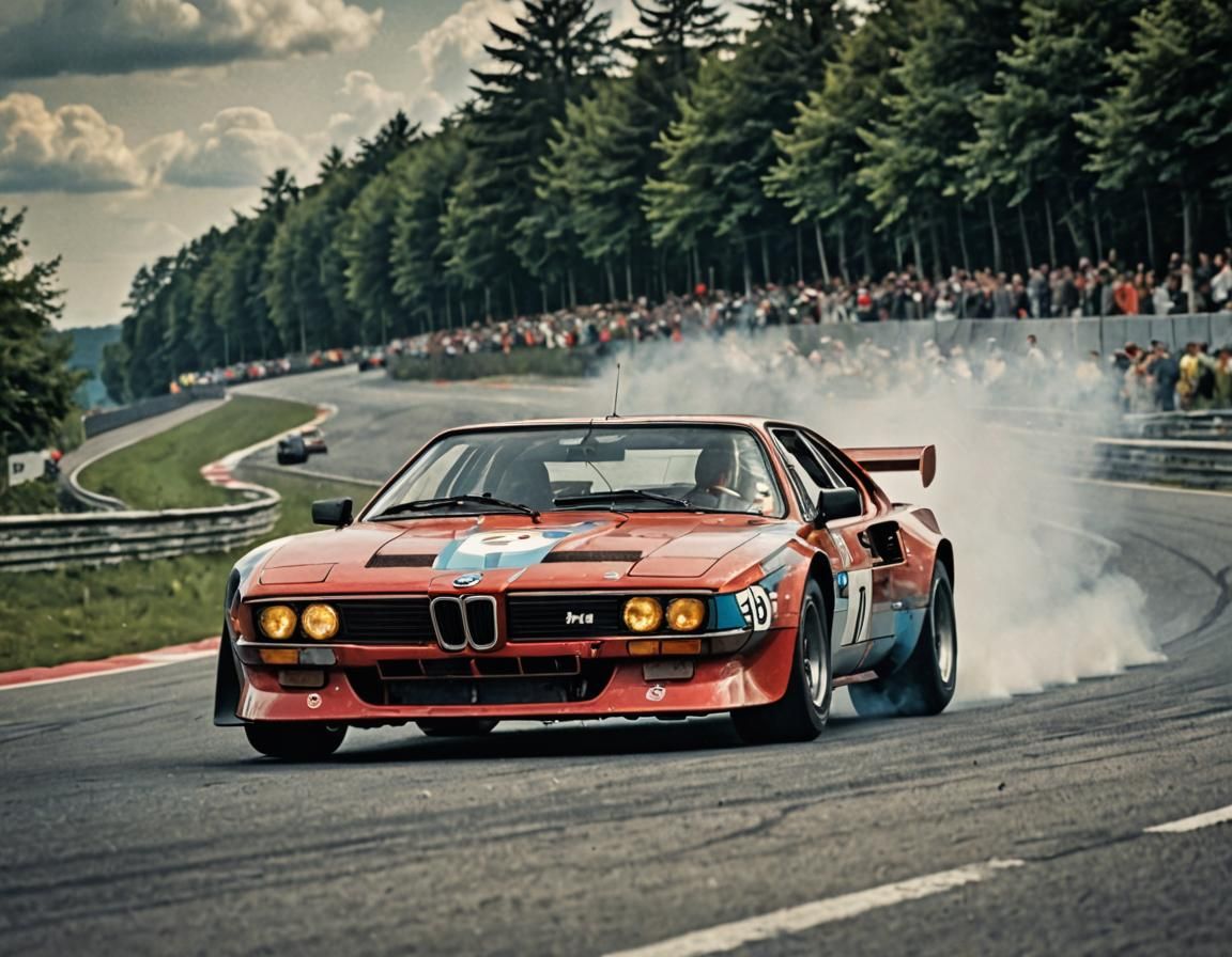 BMW M1 Races Nürburgring in Surreal 70s Photo