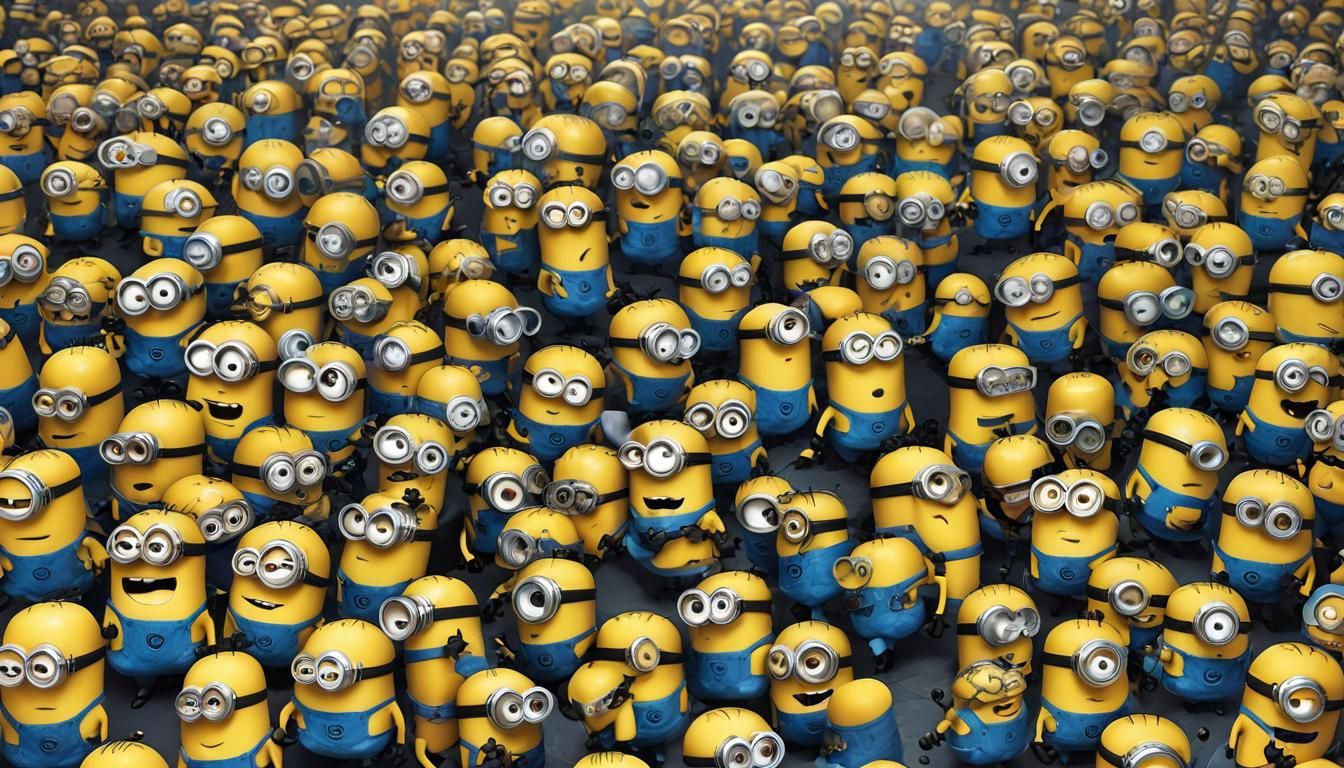 Minions Cartoon in 3D Digital Art Style