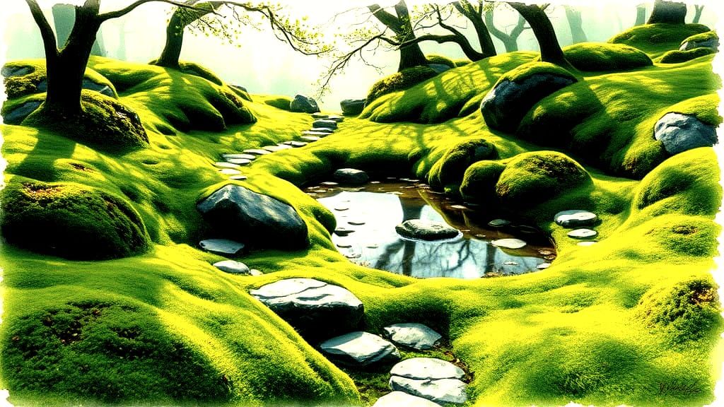 Whispers of a Serene Moss Garden