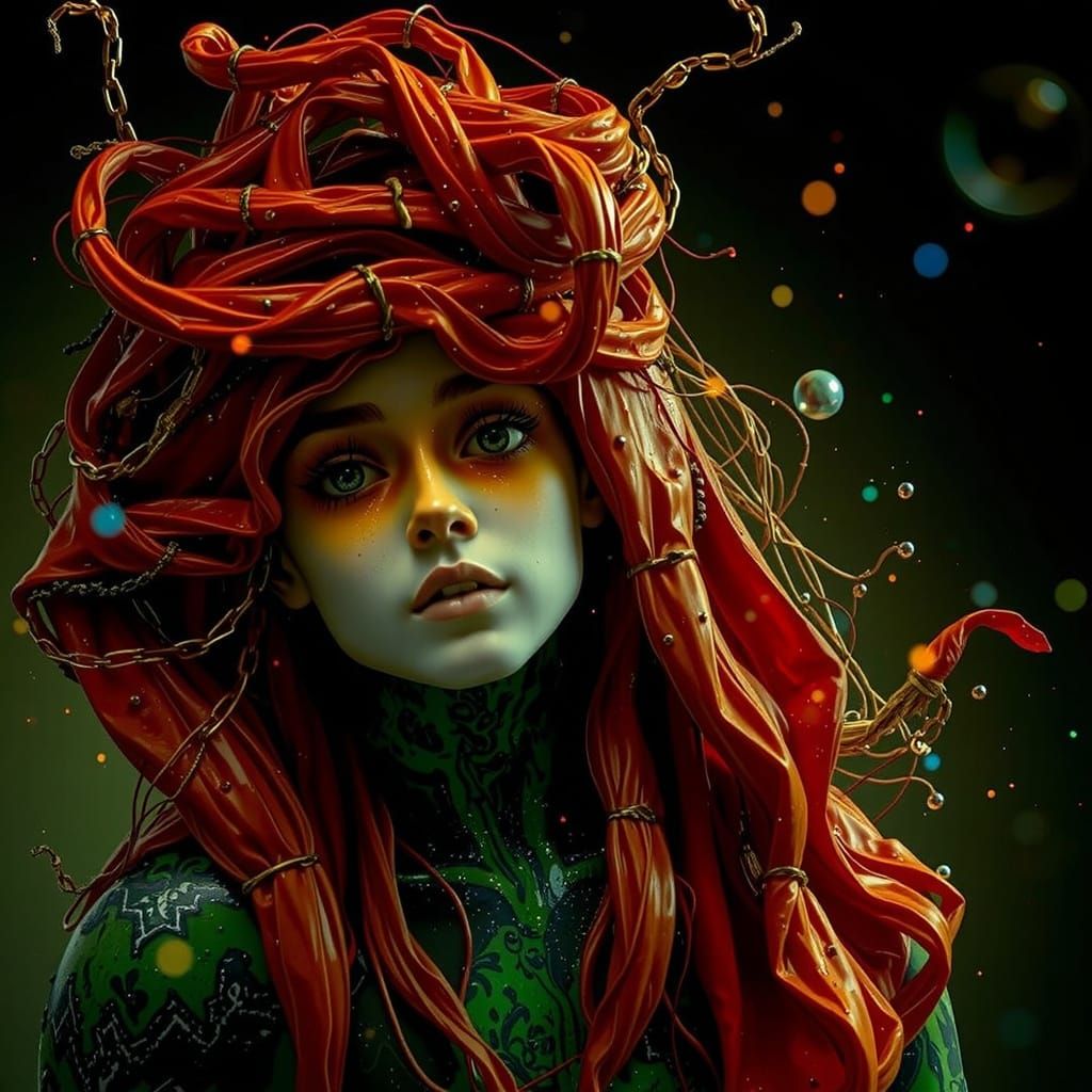 Hyperrealistic Sculpture in Vivid Colors