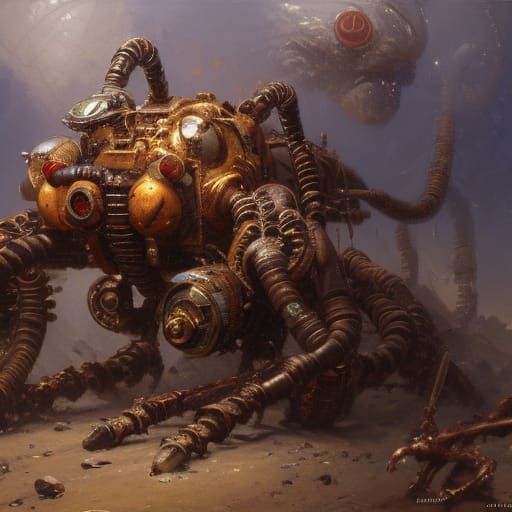 Steampunk Hermit crab robot