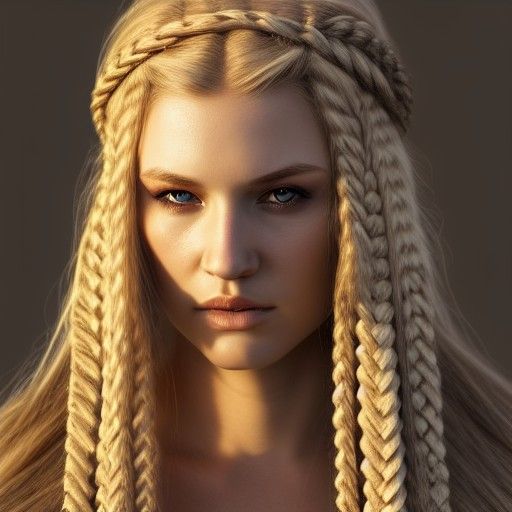 Sultry Viking Shieldmaiden in Hyperrealistic 8k