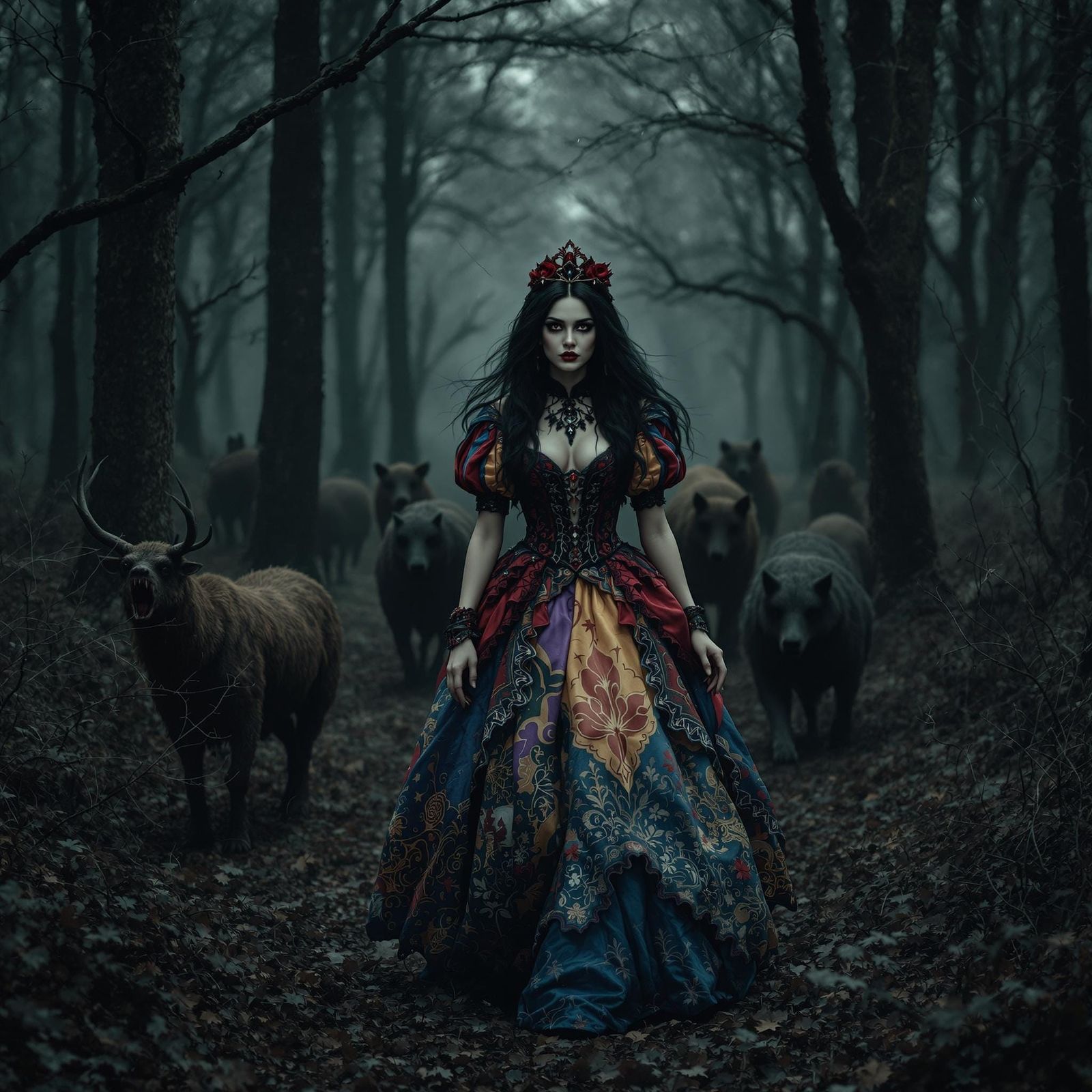 Dark and Enchanting Snow White in Victorian Style Photograph...