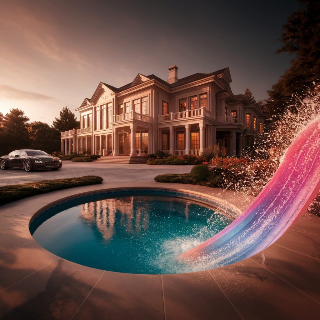 Luxury Estate Showcased in Hyper-Detailed Photograph