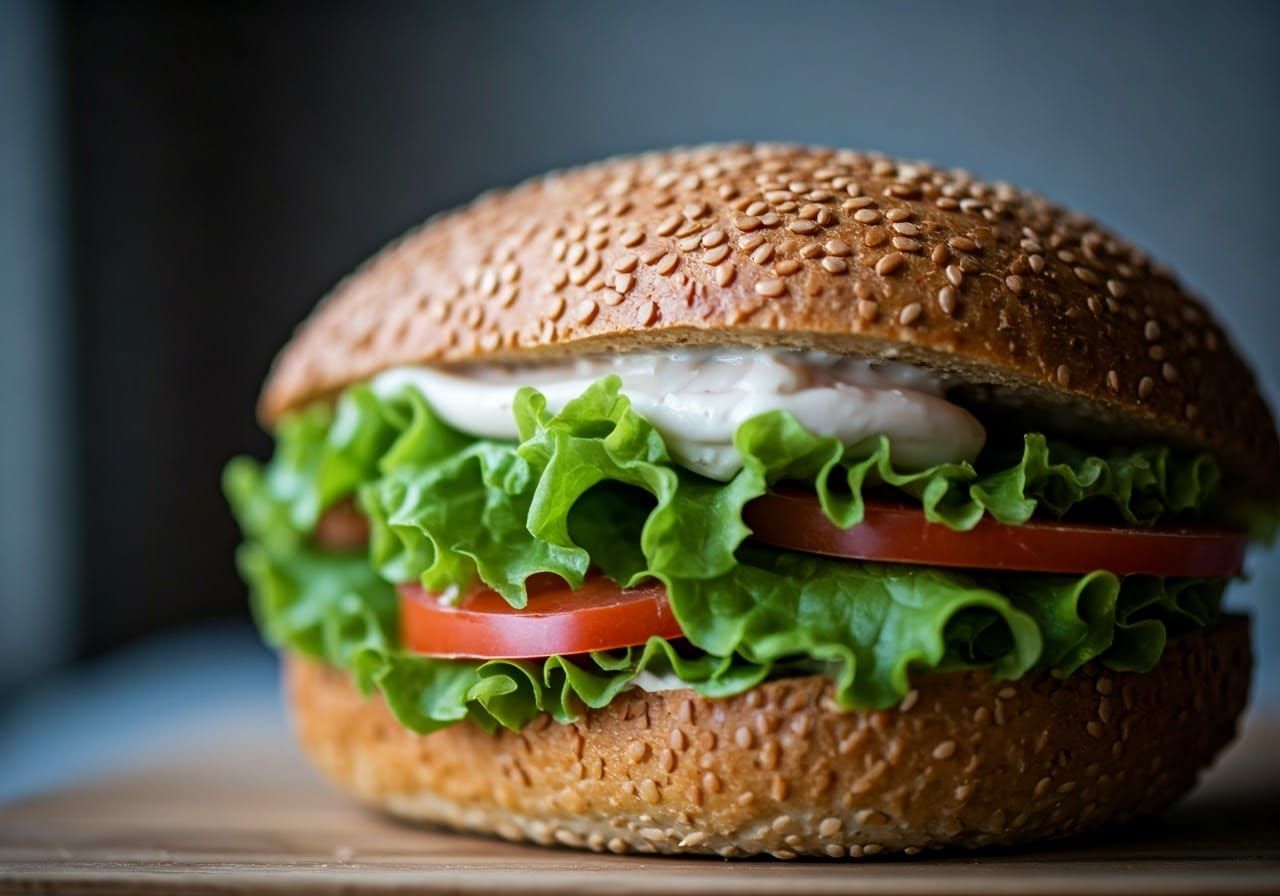 Delectable Sandwich Close-Up with Velvety Bokeh