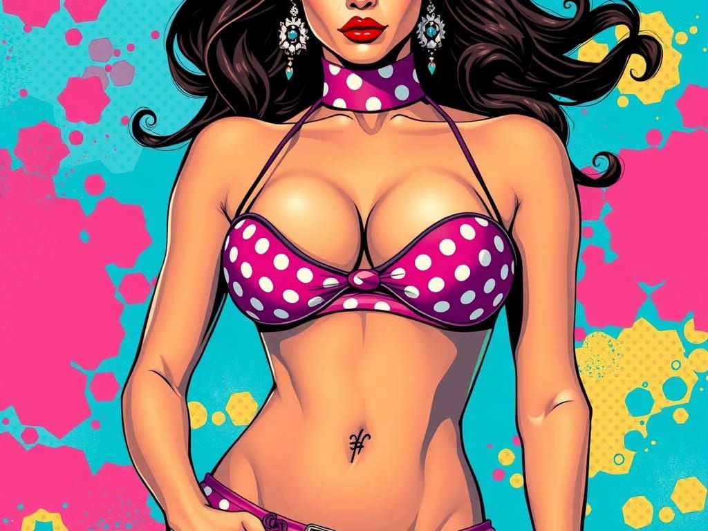 Pop Art Goddess in Bold Colors