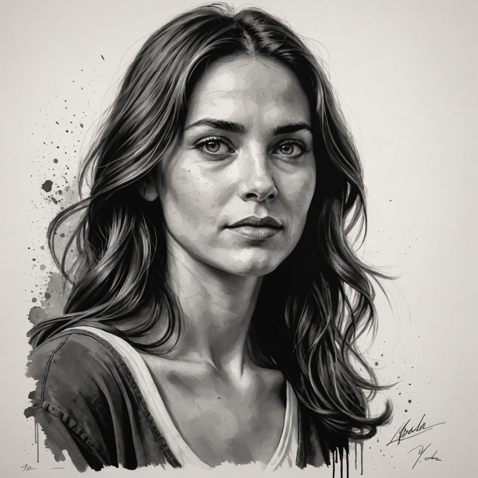 Abstract Portrait with Bold Colors and Textures