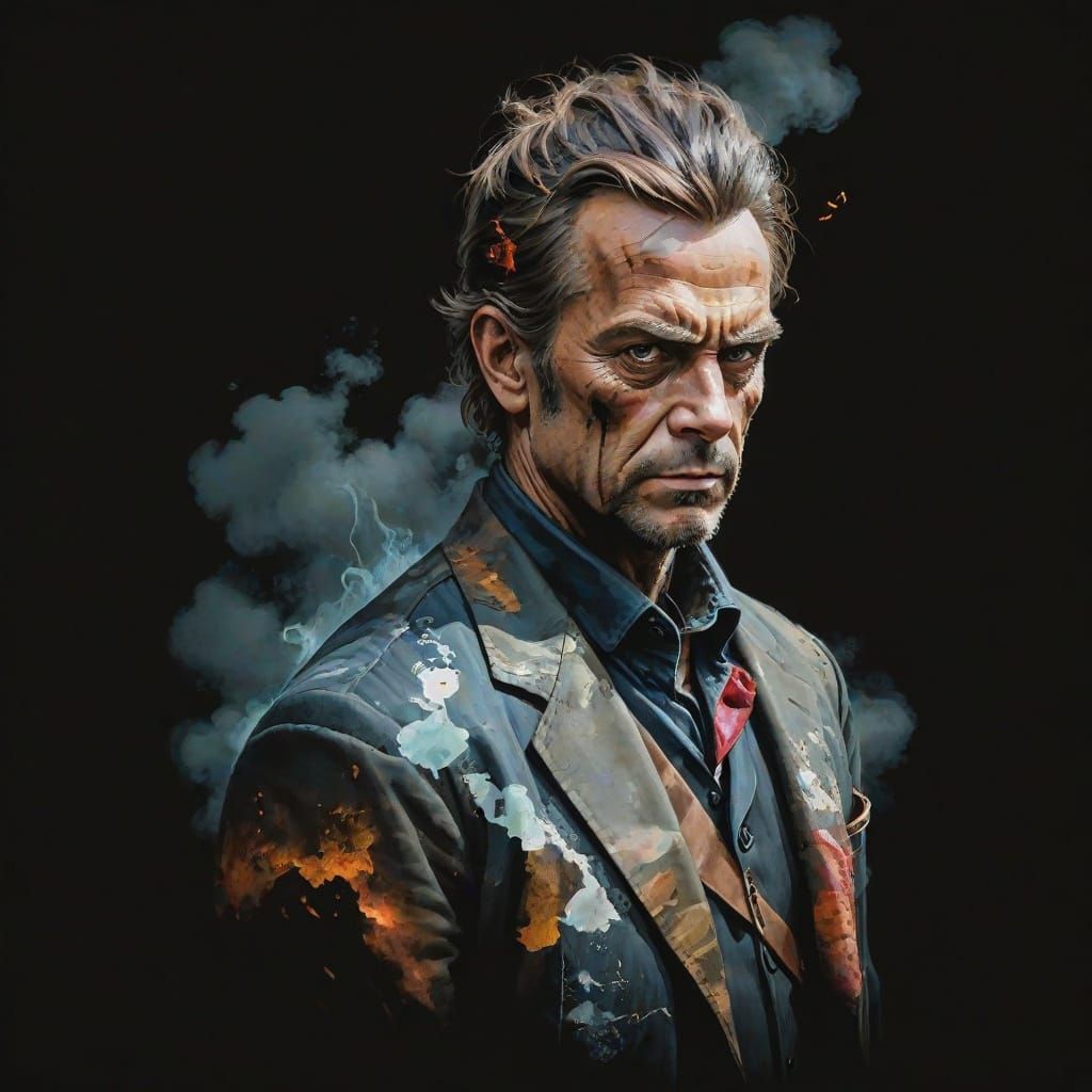 Doppelganger Silhouette in Mysterious Landscape