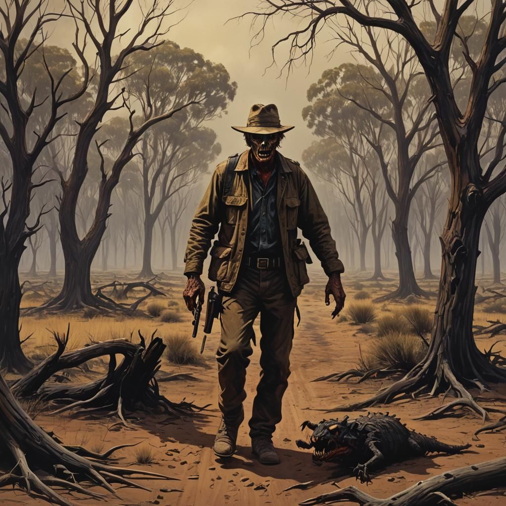 Sinister Australian Outback Horror Landscape