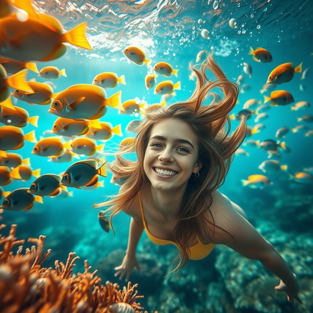underwater happiness