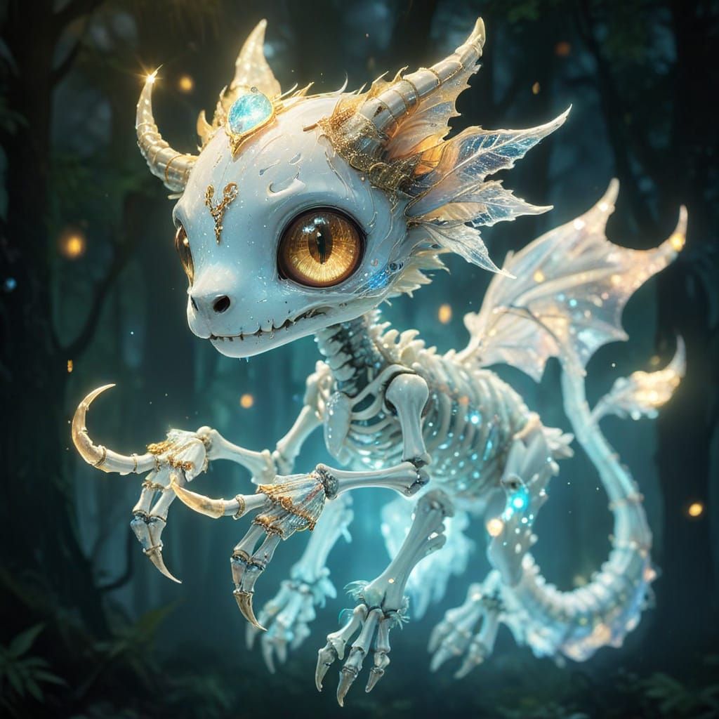 Mystical Dark Fantasy Creature Embodies Whimsy in Makoto Shi...