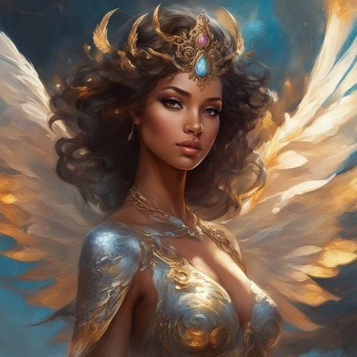 Beautiful Angel Mermaid in Flight