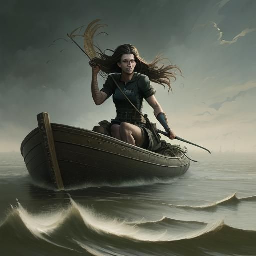 Sinister Barley Staying Afloat, Dark Fantasy Art