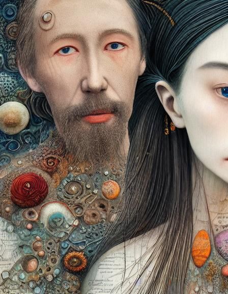 Mythical Sculptures in Glass Forest, Recycled Wood Art