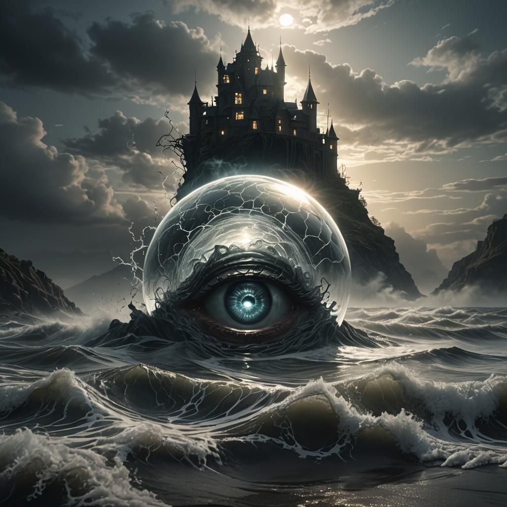 Ethereal A Shape in Dark Fantasy 3D Render