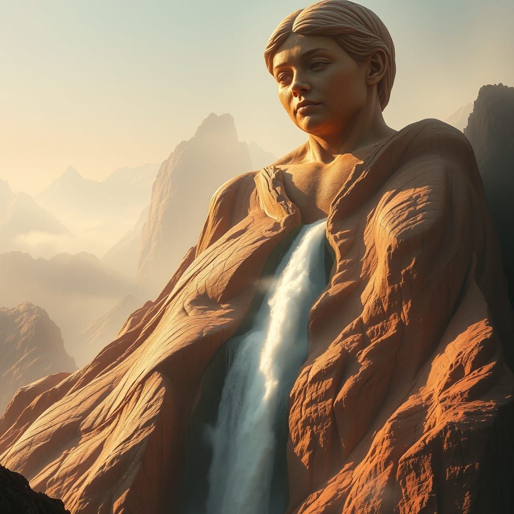 Gargantuan Earth Goddess Rises from the Land