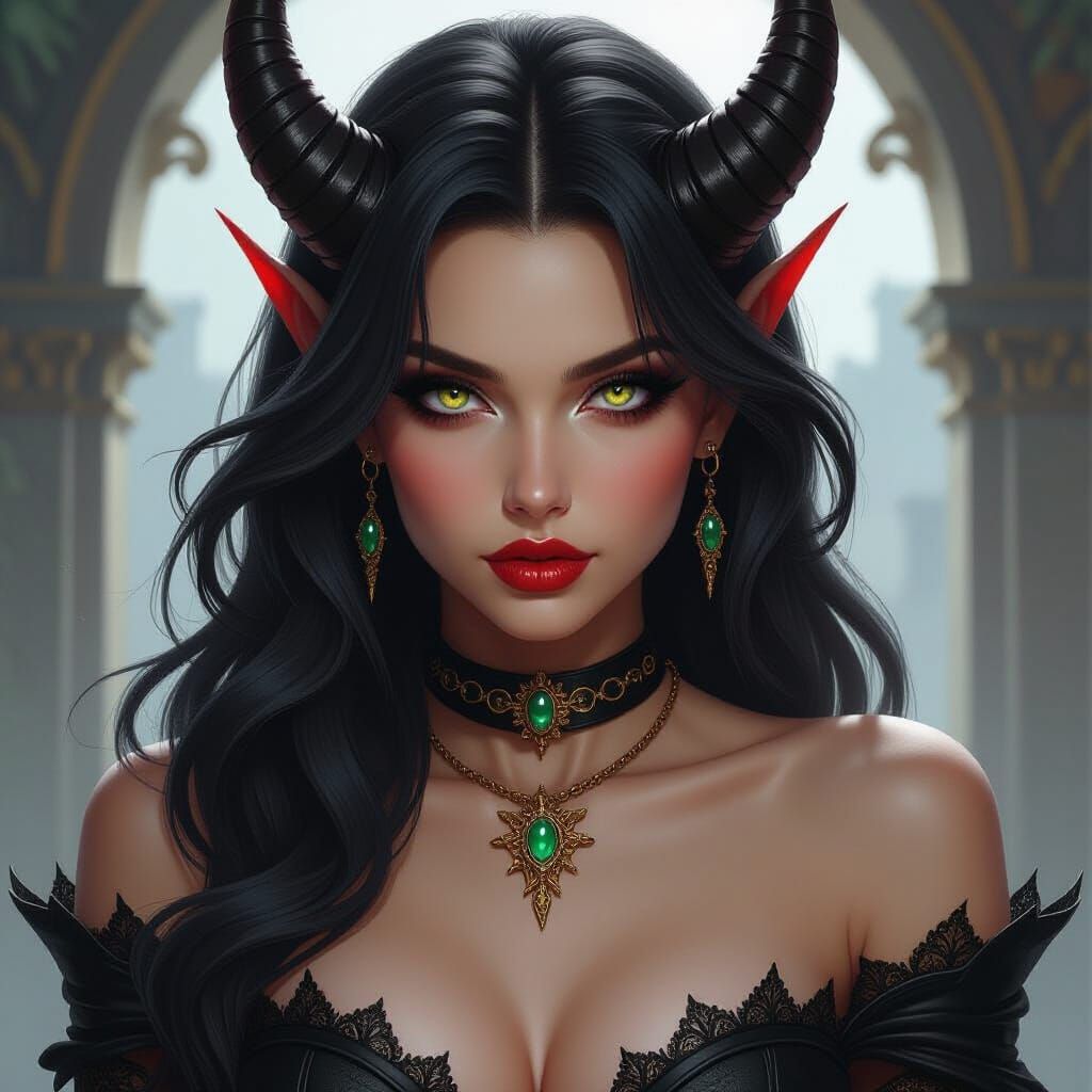 Hyperrealistic Muscular Female Demons in Dark Fantasy Style
