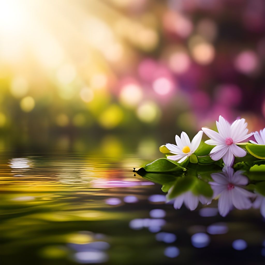 Enchanted Cottagecore Garden with Still Pond