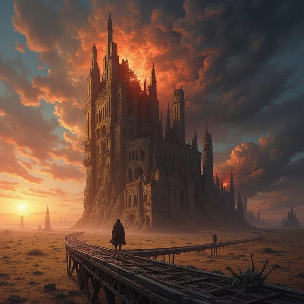 Apocalyptic World in Ruins: A Haunting Landscape