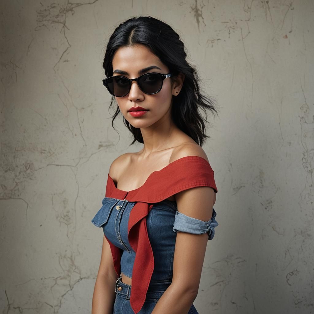 Girl in Sunglasses: Professional Color Portrait