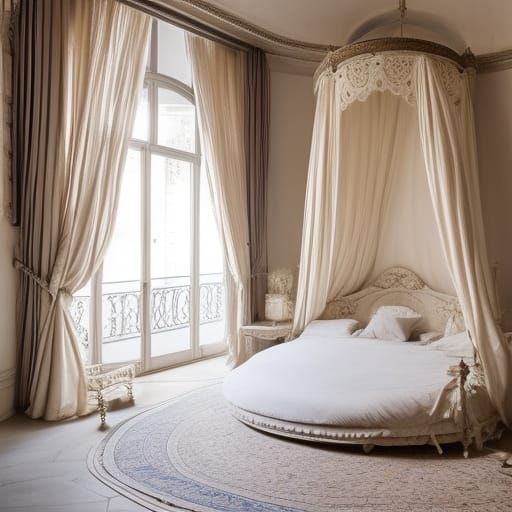 Opulent 17th Century Canopy Bed in Paris Apartment