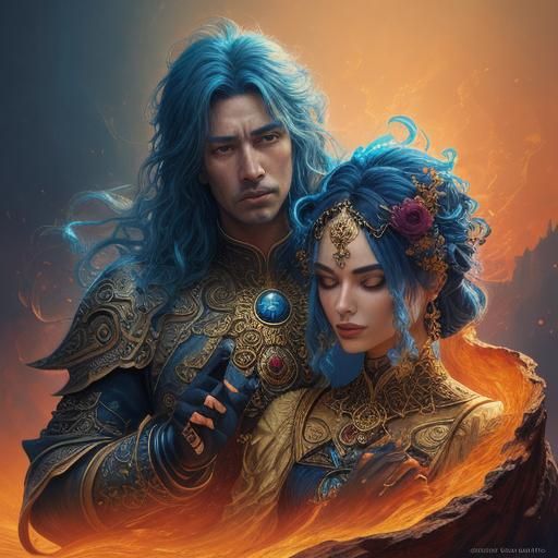 Fantasy Art of Loving Support: Digital Masterpiece