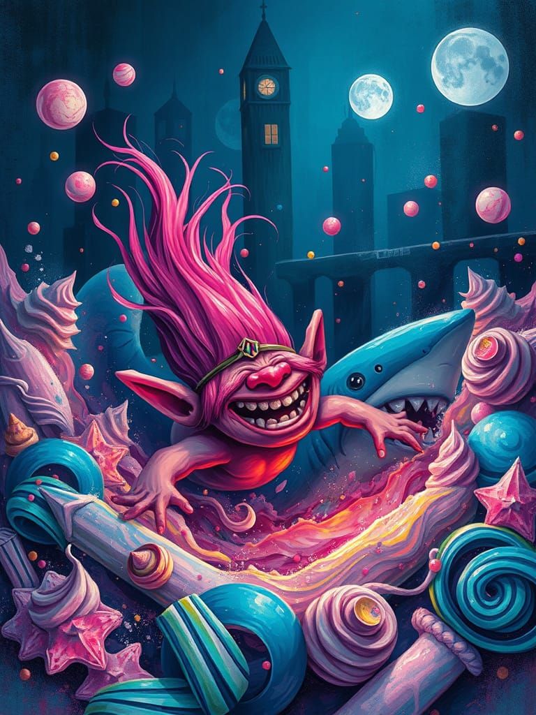 Troll's Sweet Escape: A Graffiti Art Adventure