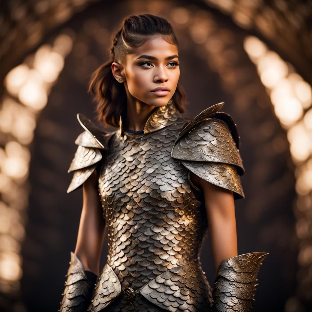 Zendaya in Dragon Scale Armor
