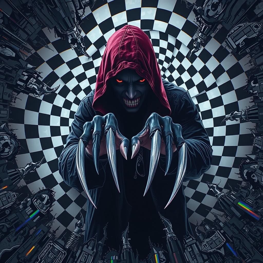 Menacing Hooded Figure Emerges from Vortex