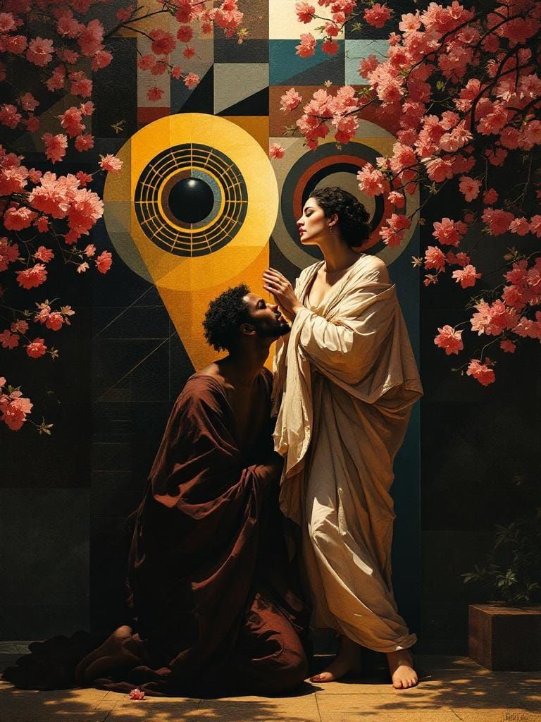 Dramatic Figure Study in Tenebrism Style