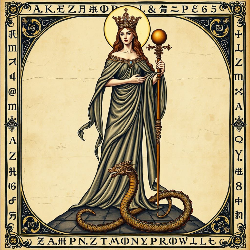 A Regal Queen Reigns Over Medieval Realms