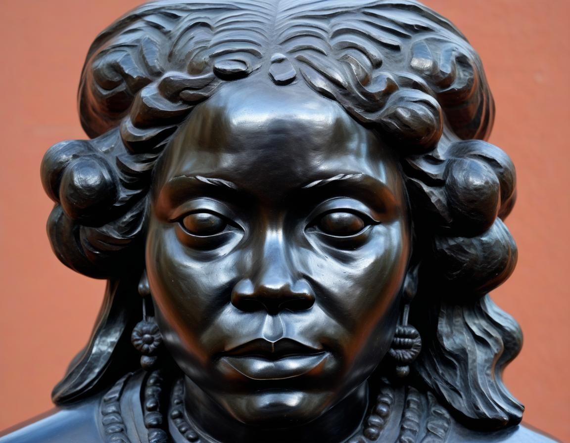 Black Female Sculpture in Smooth Artistic Style