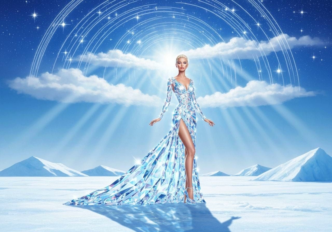 Queen of Light With Starry Sky and Glass Dress