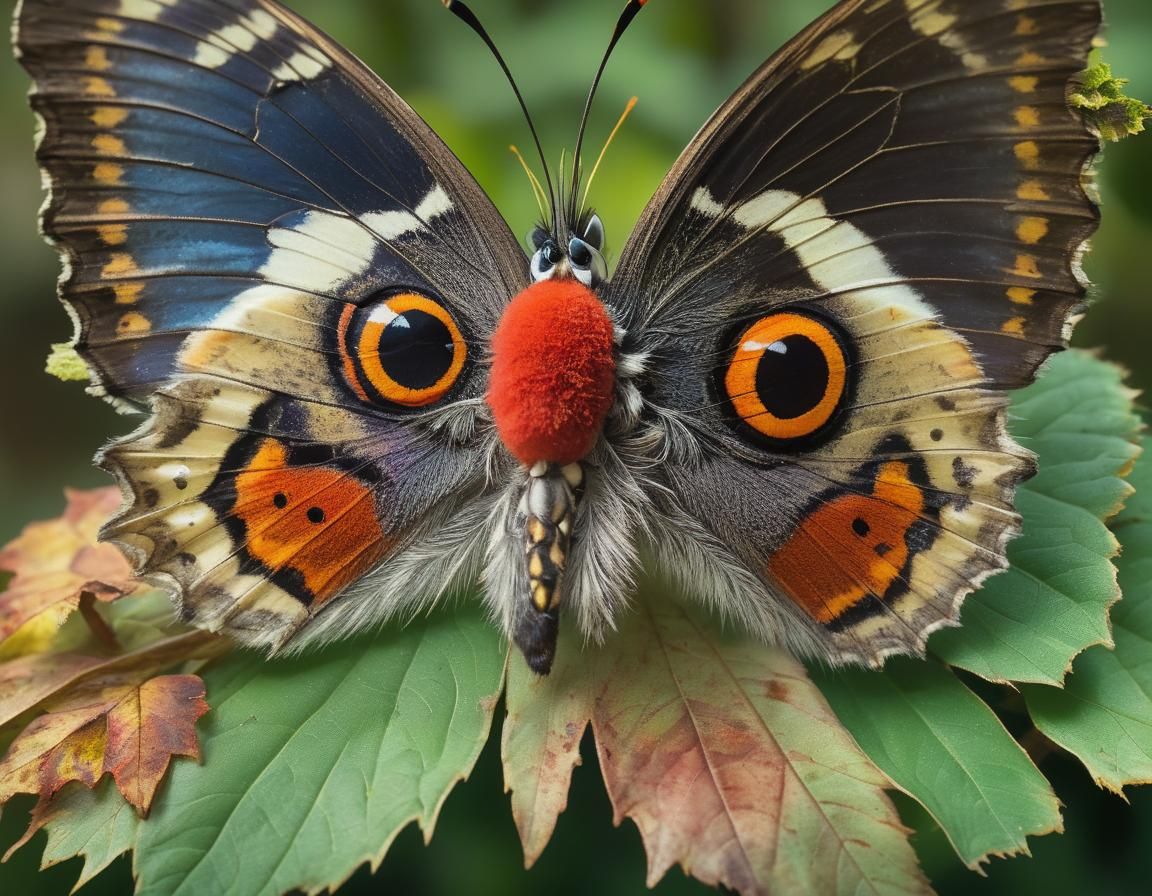 Butterfly with Clown Face Macro Photography