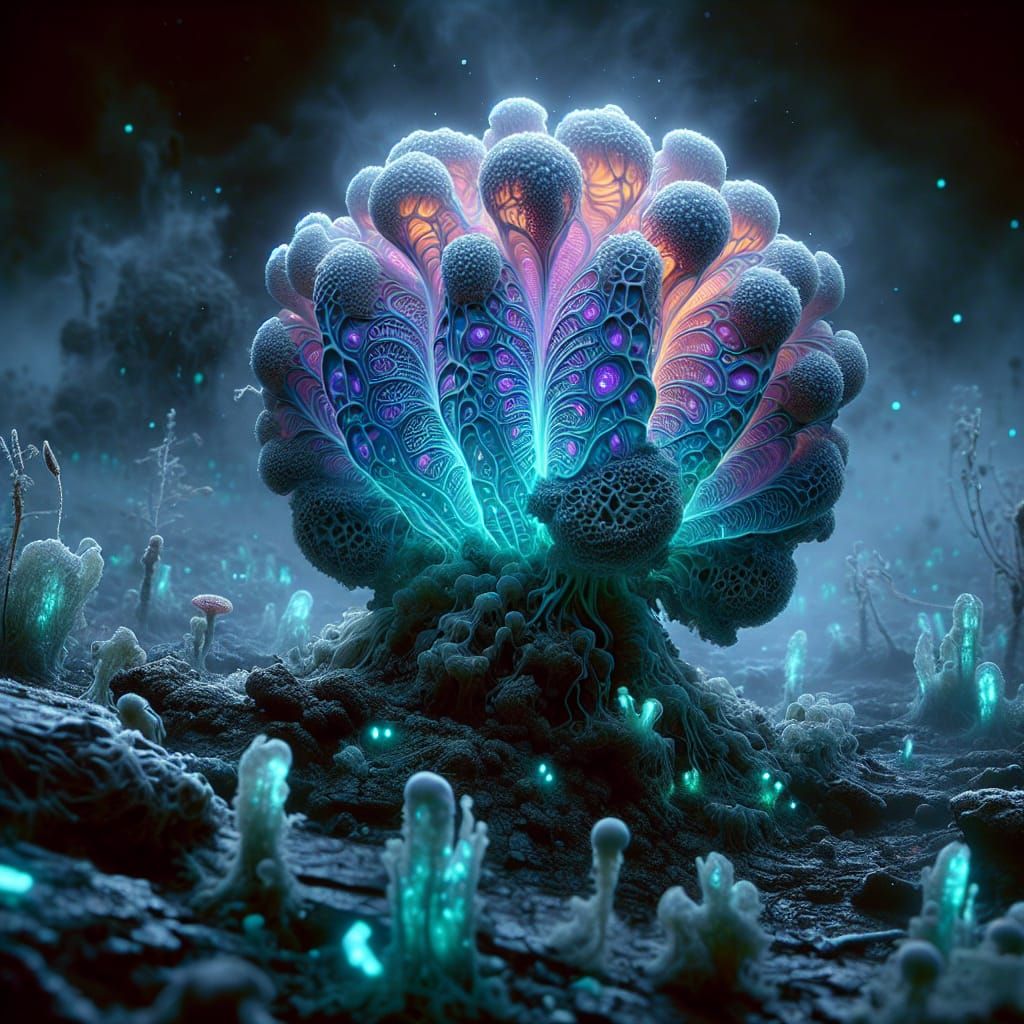 Bioluminescent Wonder in a Post-Apocalyptic Wasteland