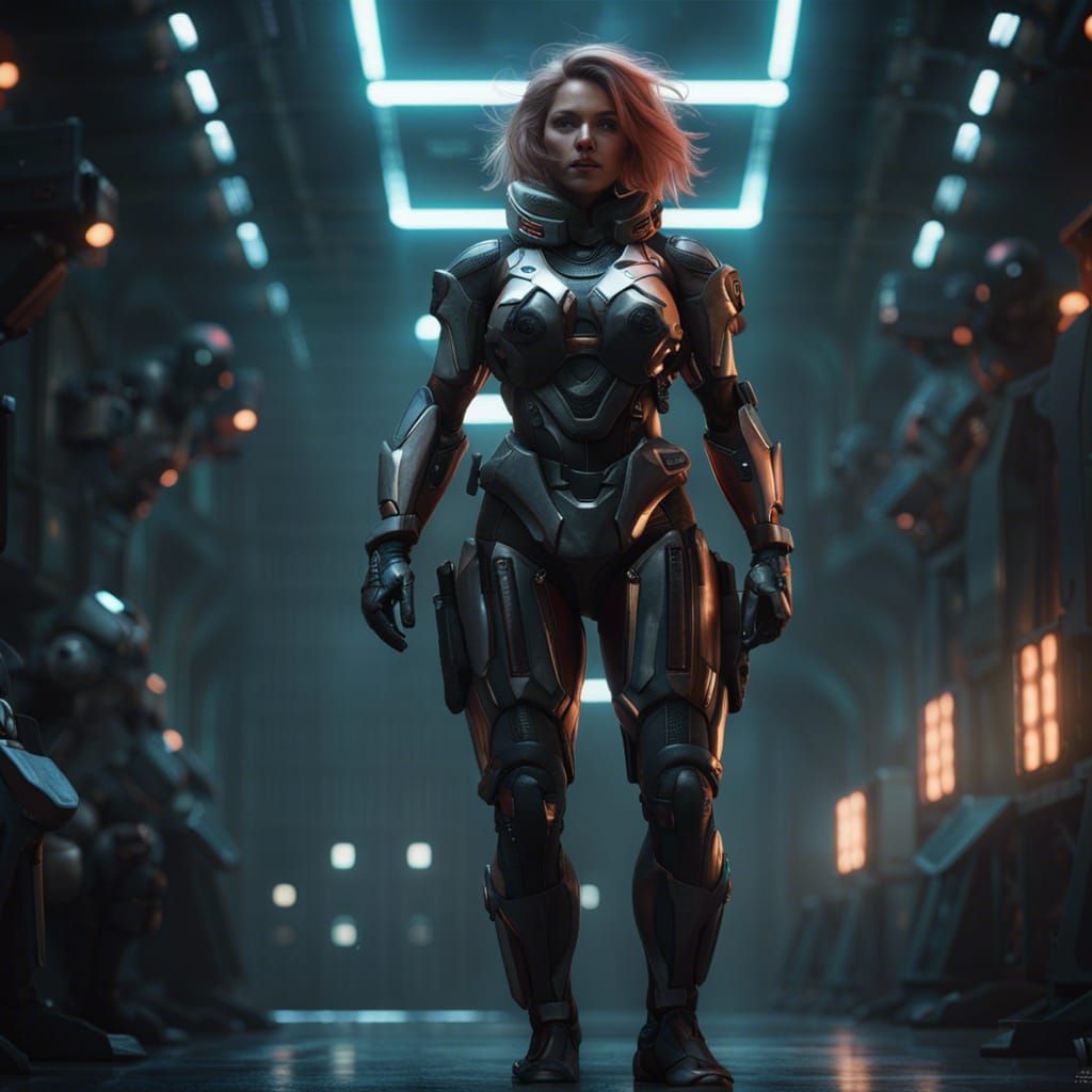 Sci-Fi Female Soldiers in Detailed Bodysuits