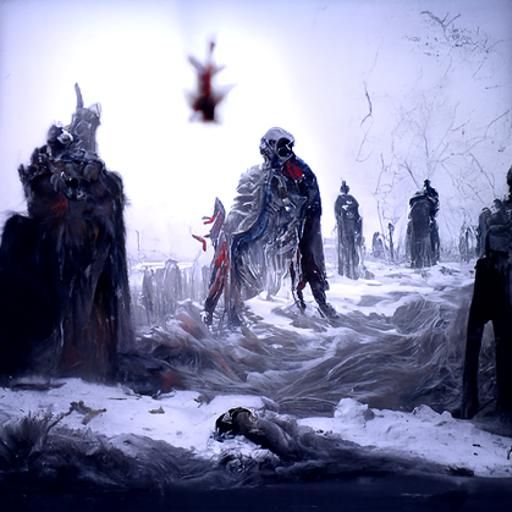 Frozen Hellscape in Gothic Horror Style