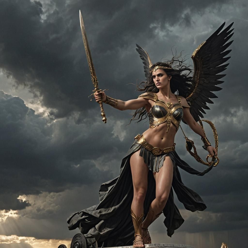 Baroque Nemesis: Winged Goddess of Retribution