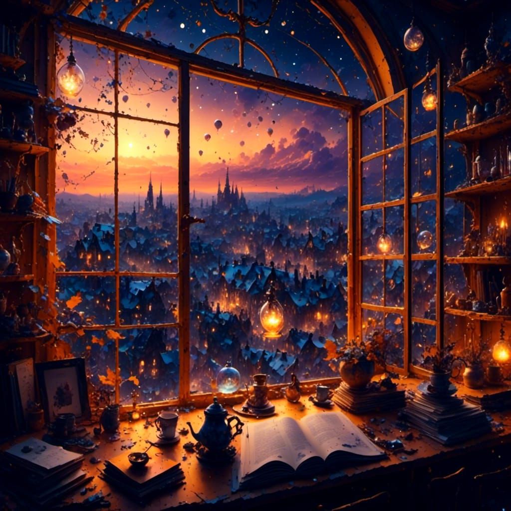 A winter's evening from the study