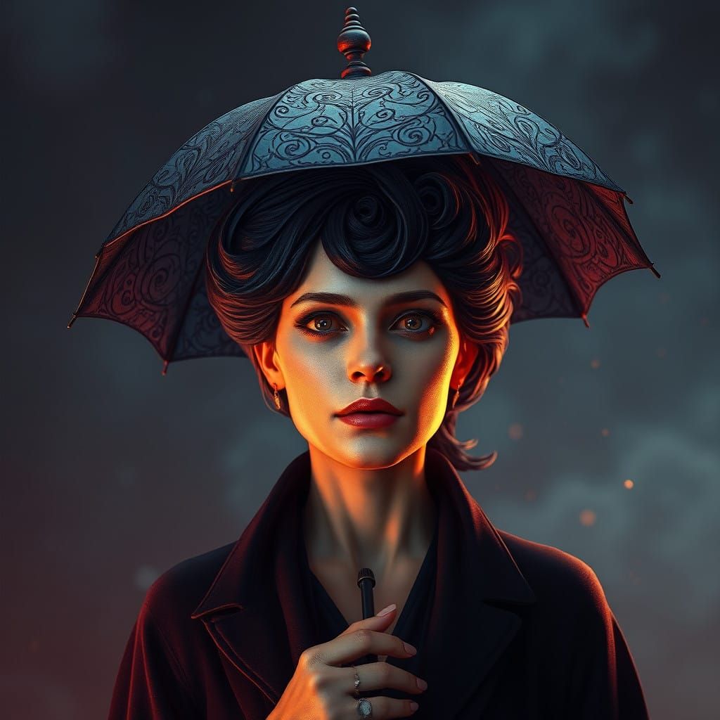 Beth Hart-Inspired Fantasy Umbrella in Stunning 8K