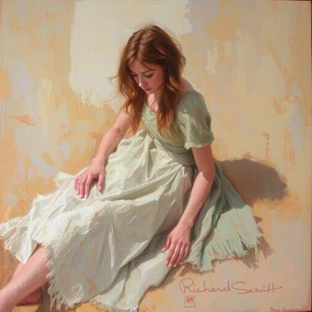 Portrait of a Young Woman in Richard Schmid Style