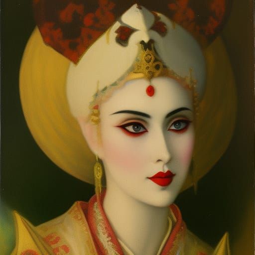 Vampire Lord Enjoys Onigiri, Evoking Vrubel and Serebriakova