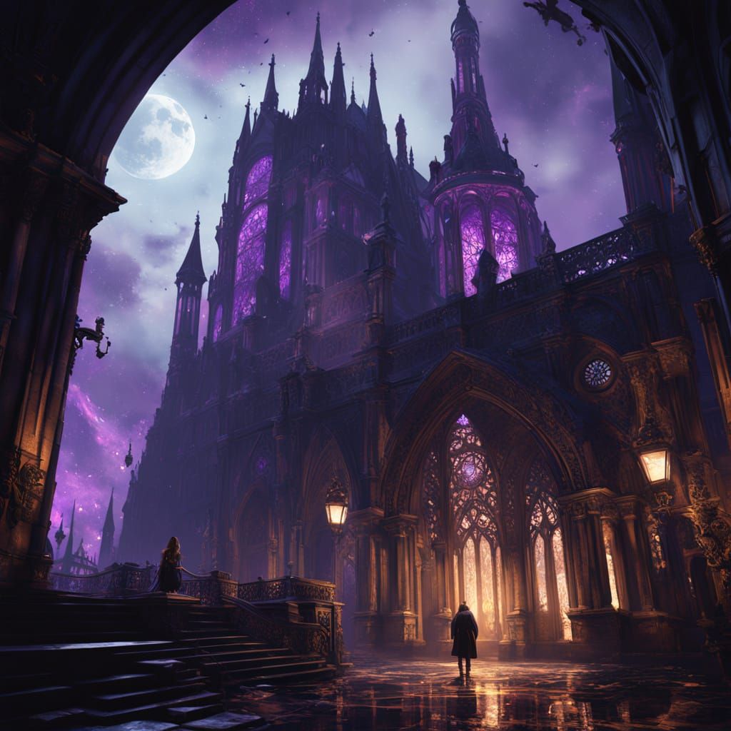 Ethereal Parisian Shadows in Dark Fantasy Style