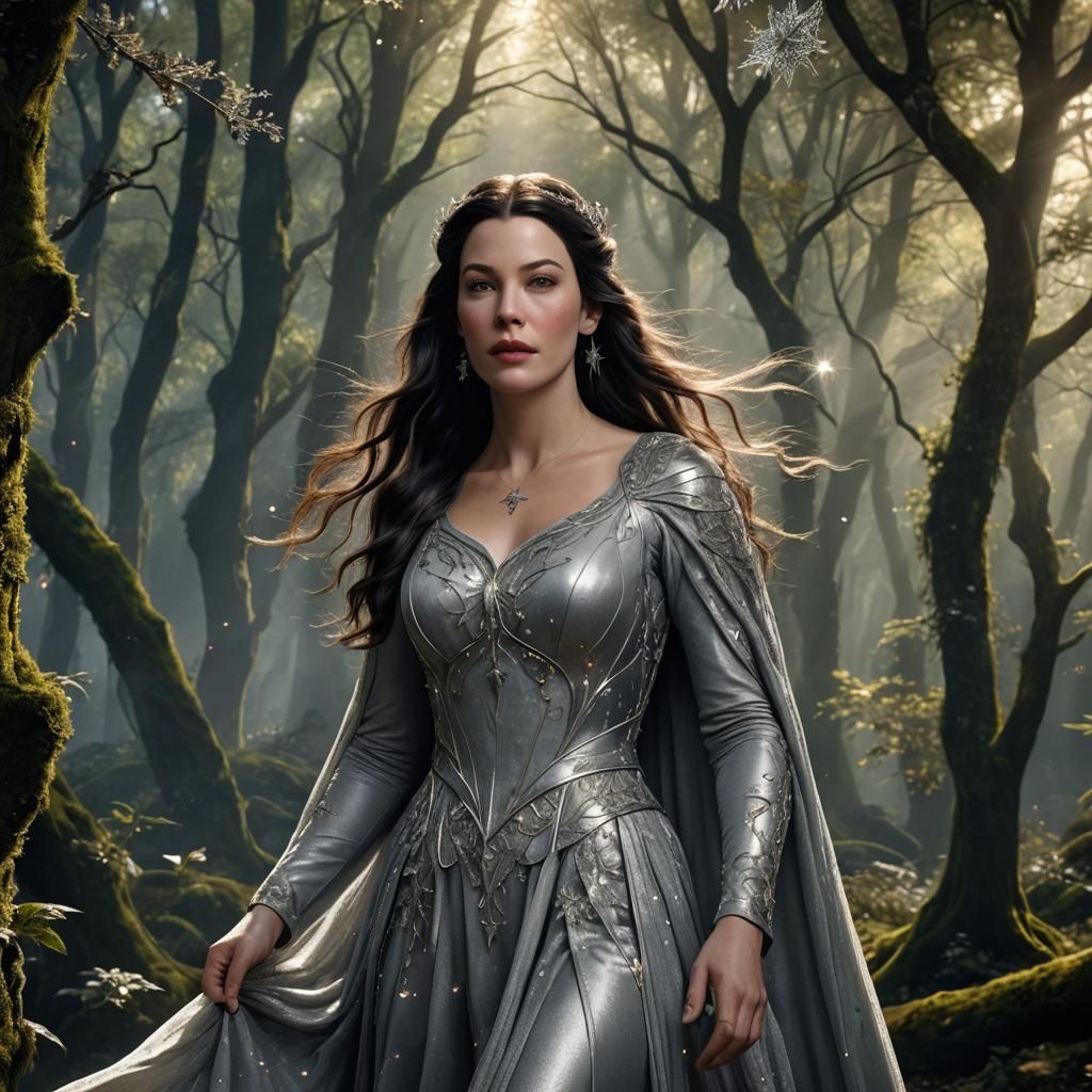 Arwen Evenstar Portrait in Silver Dress